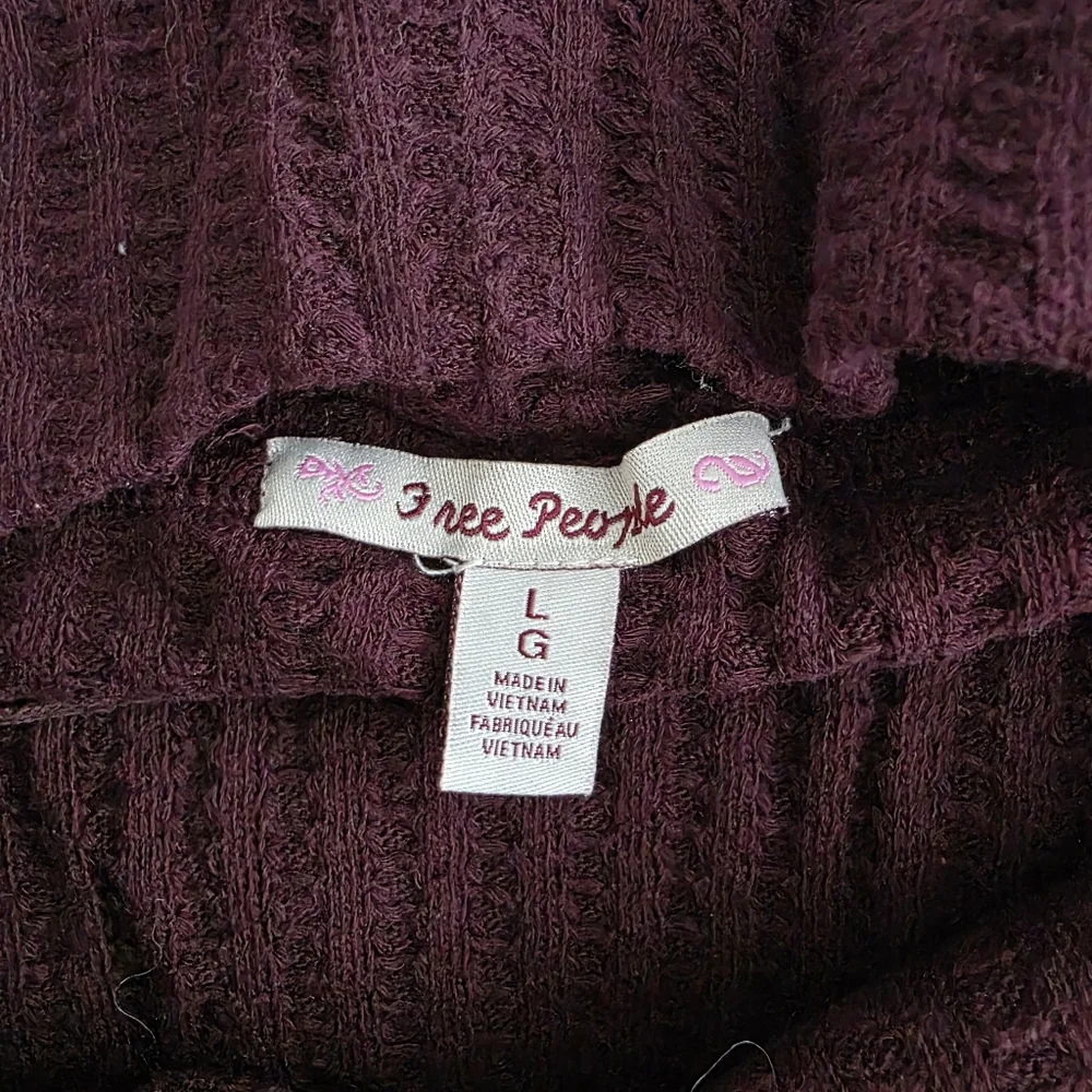 Free People Juicy Ribbed Eggplant Sweater L